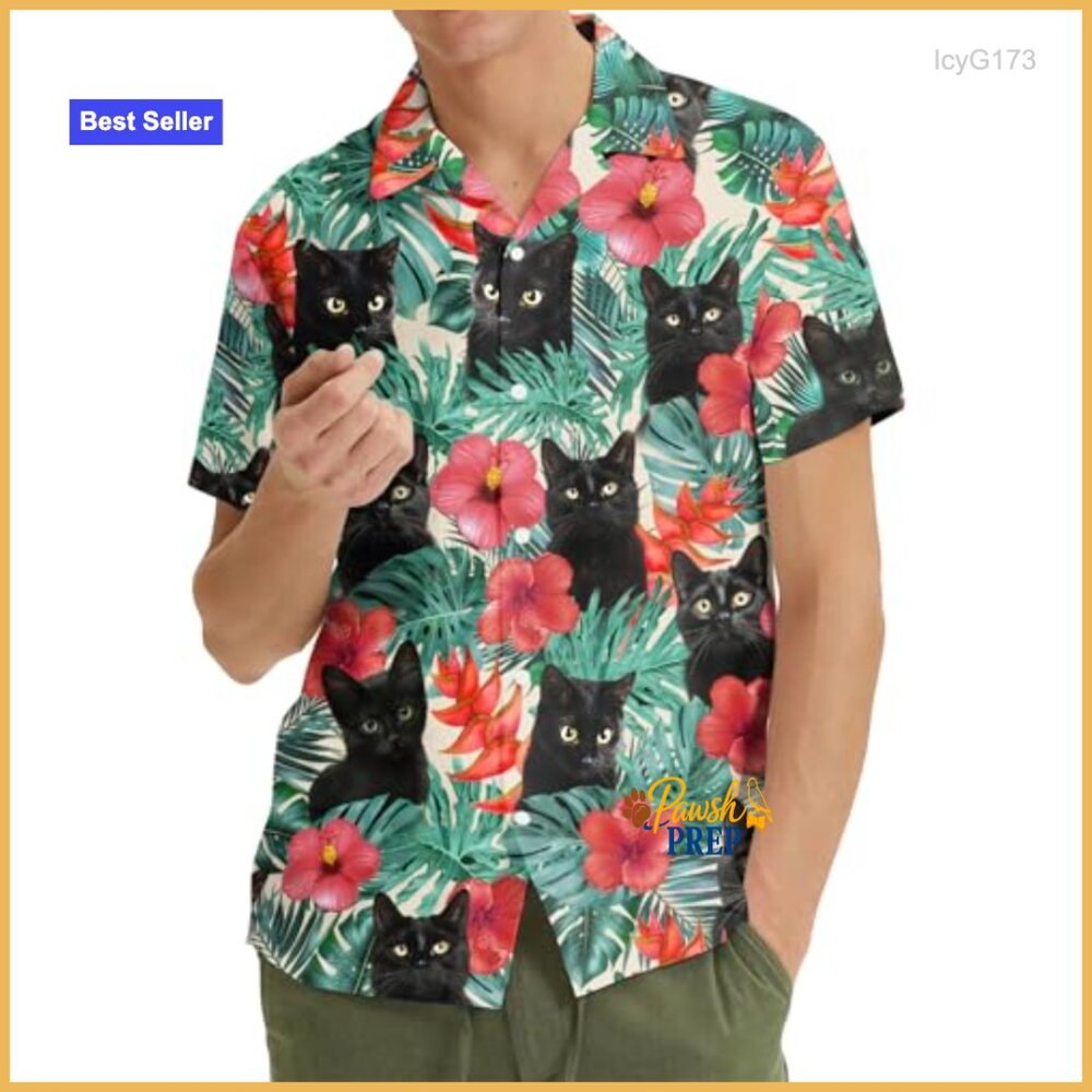 Lightweight Polyester Button Down Hawaiian Shirt … - image 2